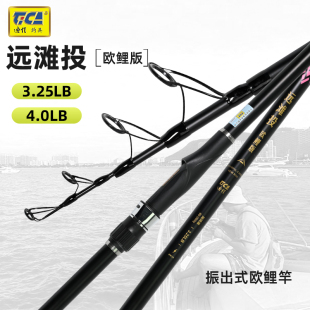 迪佳远滩投欧鲤钓竿大导环库钓远投超硬3.25磅carp竿欧式大物鱼竿