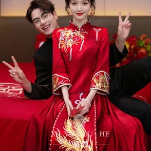 新中式秀禾服新娘2026新款新娘结婚出阁服敬酒服小个子订婚礼服女