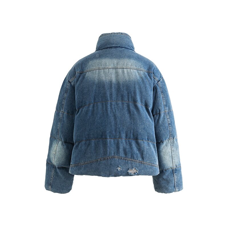新标90绒手工磨洗牛仔羽绒服宽松版男女同款可二开A200-P295,男装羽绒服,星座1207-1