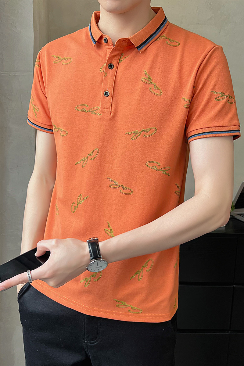 @店主风新款Polo衫男印花袖T恤男士高品质半袖PT07-P45,男装Polo衫,星座1207-1