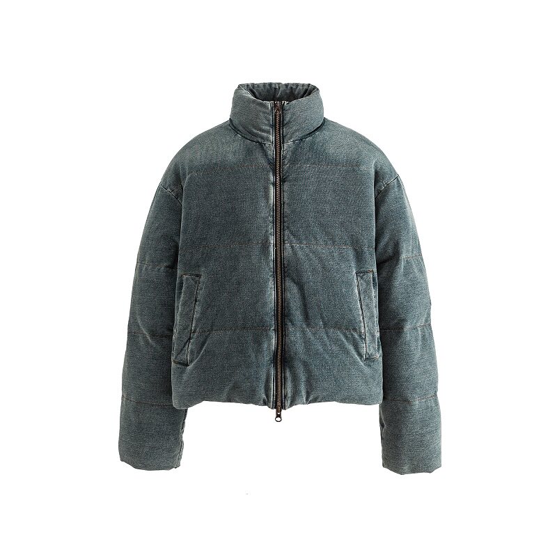 新标90绒手工水洗牛仔羽绒服宽松版男女同款可二开A159-P330,男装羽绒服,星座1207-1