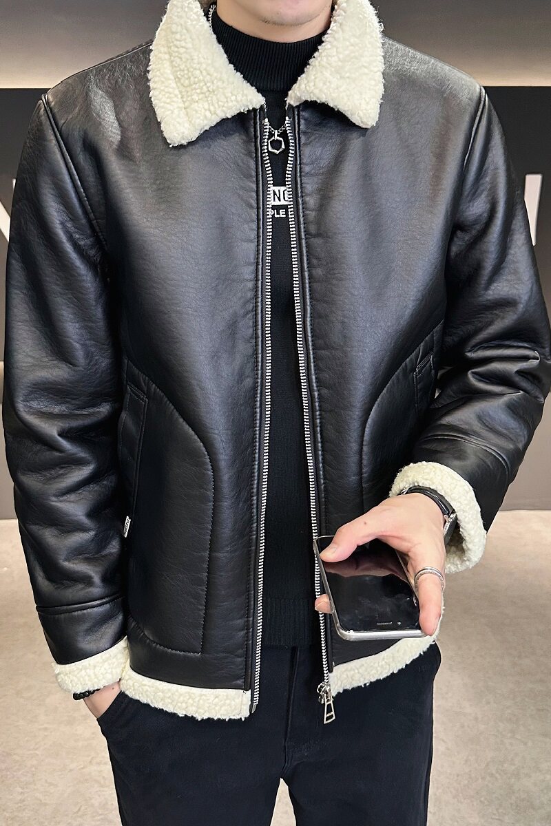星座店主风棉衣男羊羔绒皮毛一体加绒加厚皮衣棉服MY8877-P130,男装棉衣,星座1207-1