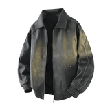 早春新款皮衣男休闲夹克大码男装外套可二开9976-大码P93小码P85，男装皮衣，星座1207-1