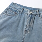 新款平铺牛仔裤男港风直筒裤日系复古阔腿裤无弹美式高街6236-P55，男装牛仔裤，星座1207-1