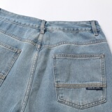 新款平铺牛仔裤男港风直筒裤日系复古阔腿裤无弹美式高街6236-P55，男装牛仔裤，星座1207-1