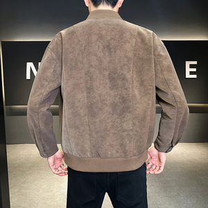 新款店主风皮衣男潮流休闲夹克外套大码男装818-大码P88小码P80图片
