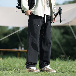 港风山系@休闲裤男 户外登山 宽松直筒裤抽绳 K8602-P50图片