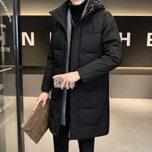 店主風(fēng)@羽絨服男 長(zhǎng)款過膝90絨 中長(zhǎng)款壓花潮牌YRF202-P245圖片