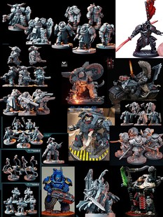 星际武士 科幻忍者 黑骑士 日式盔甲终结者 药剂师 战棋 桌游