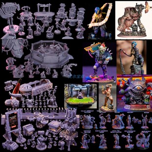 银河酒店 赛博朋克 星际赌场 AI角斗场 科幻棋子桌游  3D打印模型