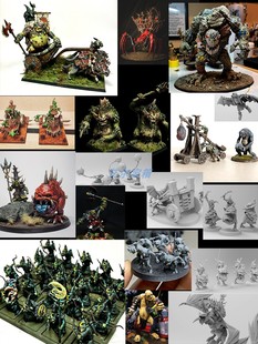 战棋 绿皮兽人 桌游 大肚王鼻涕精战车小子夜地精 棋子 搞毛巨像