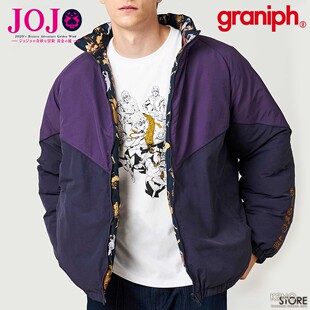 预定 JOJO的奇妙冒险 黄金之风 夹克 双面棉服 graniph联名周边