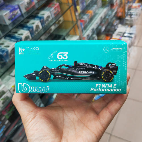 比美高1/43奔驰W14F1收藏合金车