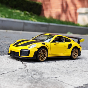 正版 32保时捷911GT2RS儿童声光回力金属玩具车男孩仿真合金汽车