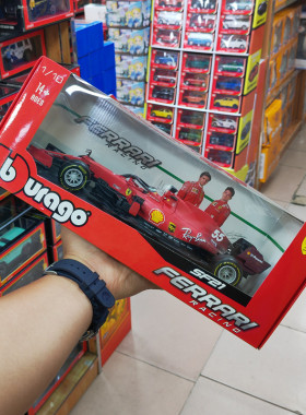 比美高1:18法拉利F1方程式赛车SF21静态仿真合金汽车模型摆件收藏