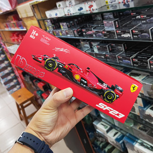 赛车仿真合金汽车模型摆件收藏车 比美高1 24法拉利SF F1方程式