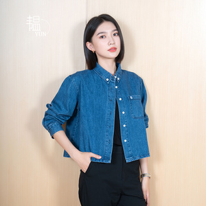 2025春季新款女棉质翻领牛仔衣