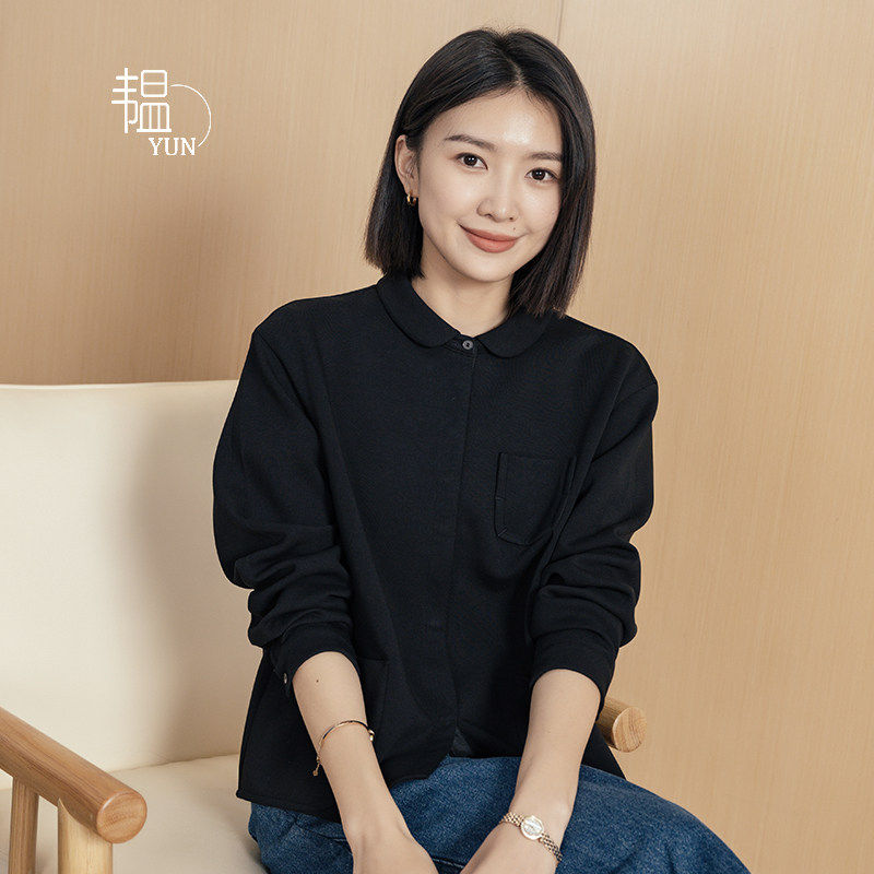 YUN韫秋季女娃娃领显瘦短外套