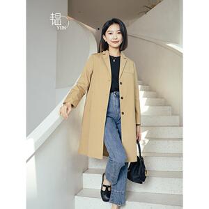 2025春季新款气质西装领风衣