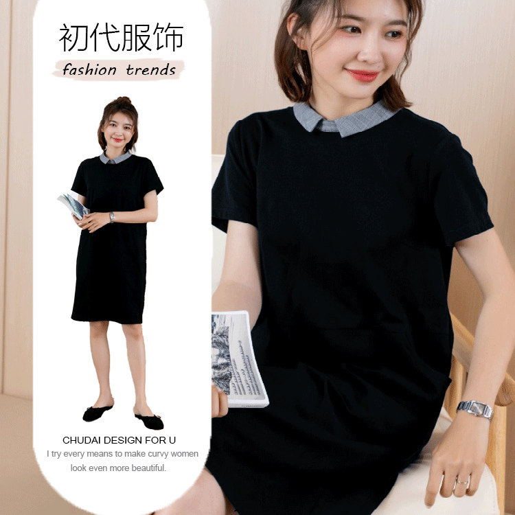 Yun韫新款时尚休闲宽松气连衣裙