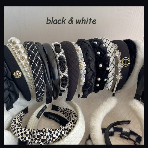 高颅珍珠头箍发饰蝴蝶结发窟