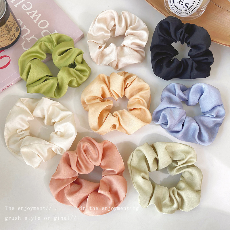 真丝发圈新款夏季丸子头小肠发绳