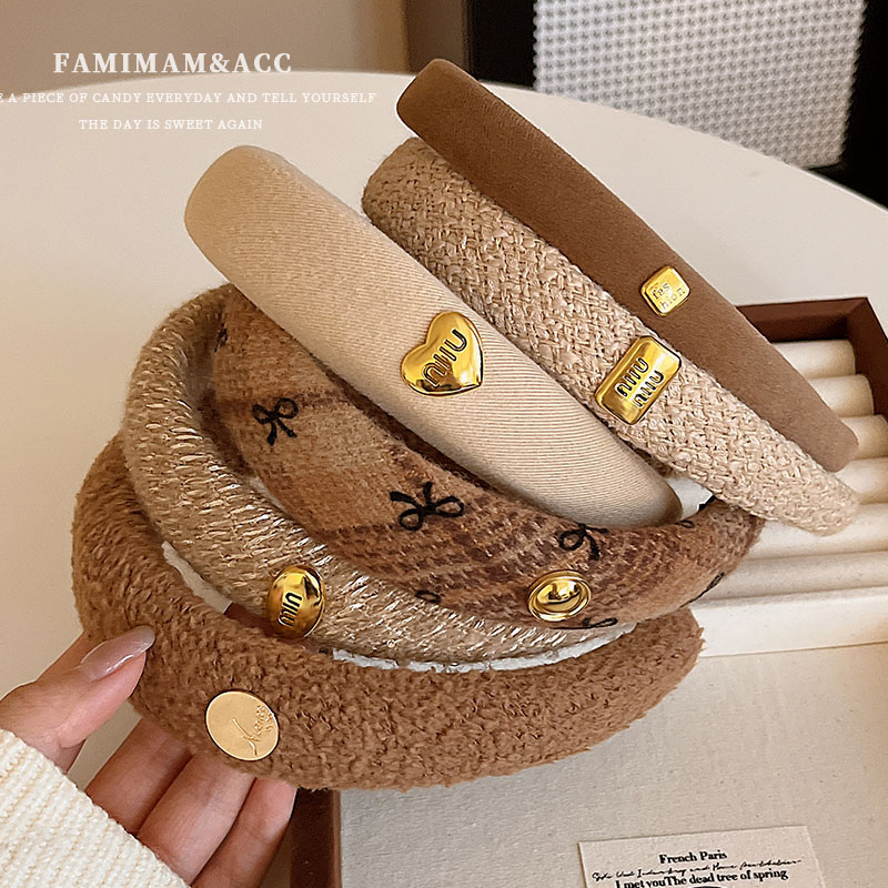 小香风金标秋冬发箍女高级