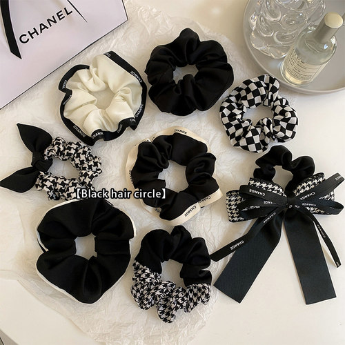 黑色气质扎头发橡皮筋头饰