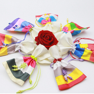 朝鲜族彩条拼接福袋礼品袋礼品小袋子香包香囊袋抽绳首饰品包装袋