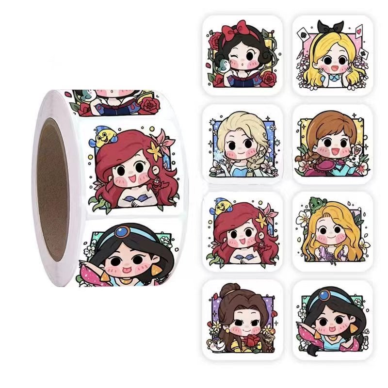 小红书同款高颜值ins风卡通可爱公主贴纸美少女手帐装饰素材贴画