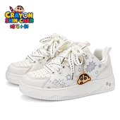 板鞋 透气运动鞋 学生休闲女鞋 蜡笔小新男鞋 复古涂鸦卡通动漫亲子鞋