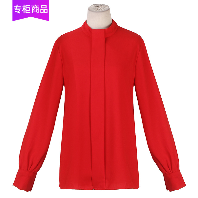 专柜秋冬季加绒保暖长袖纯色简约韩范百搭套头纯色上衣