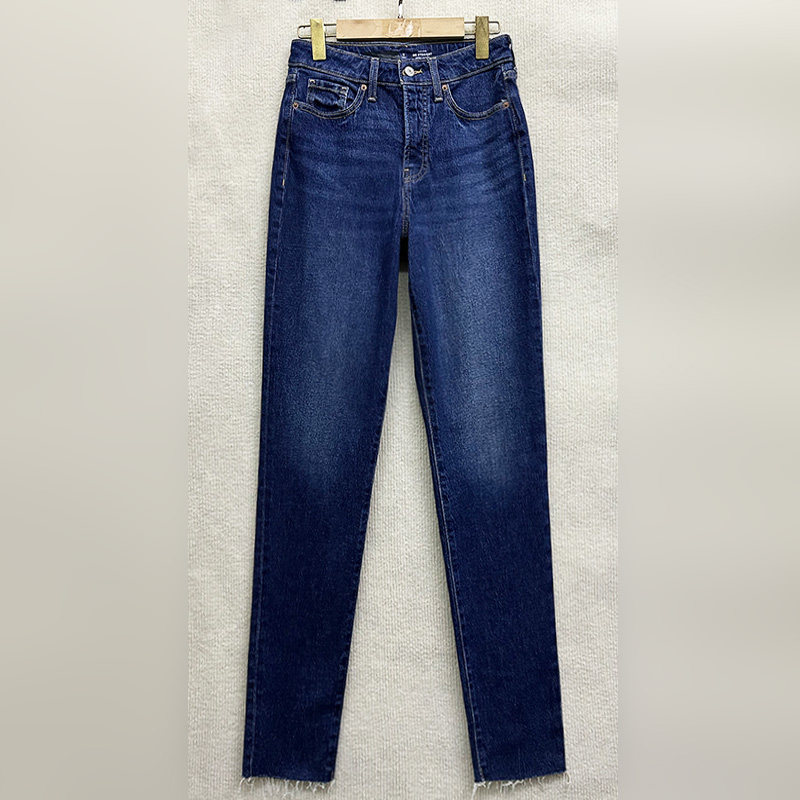 外贸原单170高个子新款女装水洗高腰百搭毛边磨白直筒裤牛仔裤,女装/女士精品,大码裤装,淘宝优惠券,粉丝福利购,淘宝优惠卷