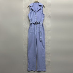 清仓 休闲牛仔连体裤 女装 百搭宽松气质无袖 新款 断码