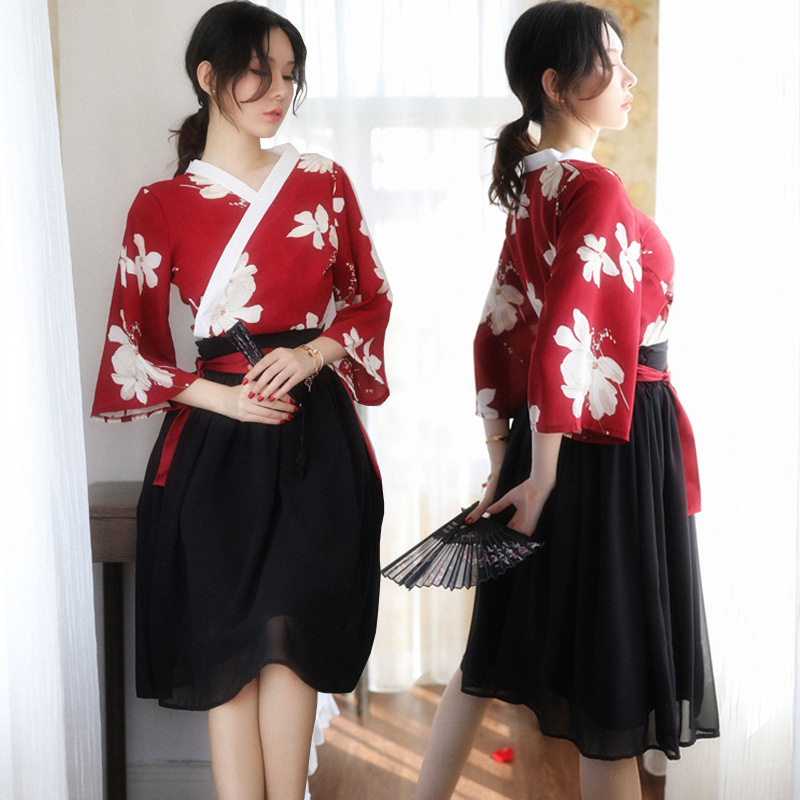 外贸新款印花雪纺汉服角色扮演情趣内衣日式可爱睡裙一件代发|msdalam kategori Pakaian Dalam/seluar dalam lelaki/tracksuit, Set Bra - dari Buy2taobao.com untuk memberikan perkhidmatan ejen Taobao profesional membeli
