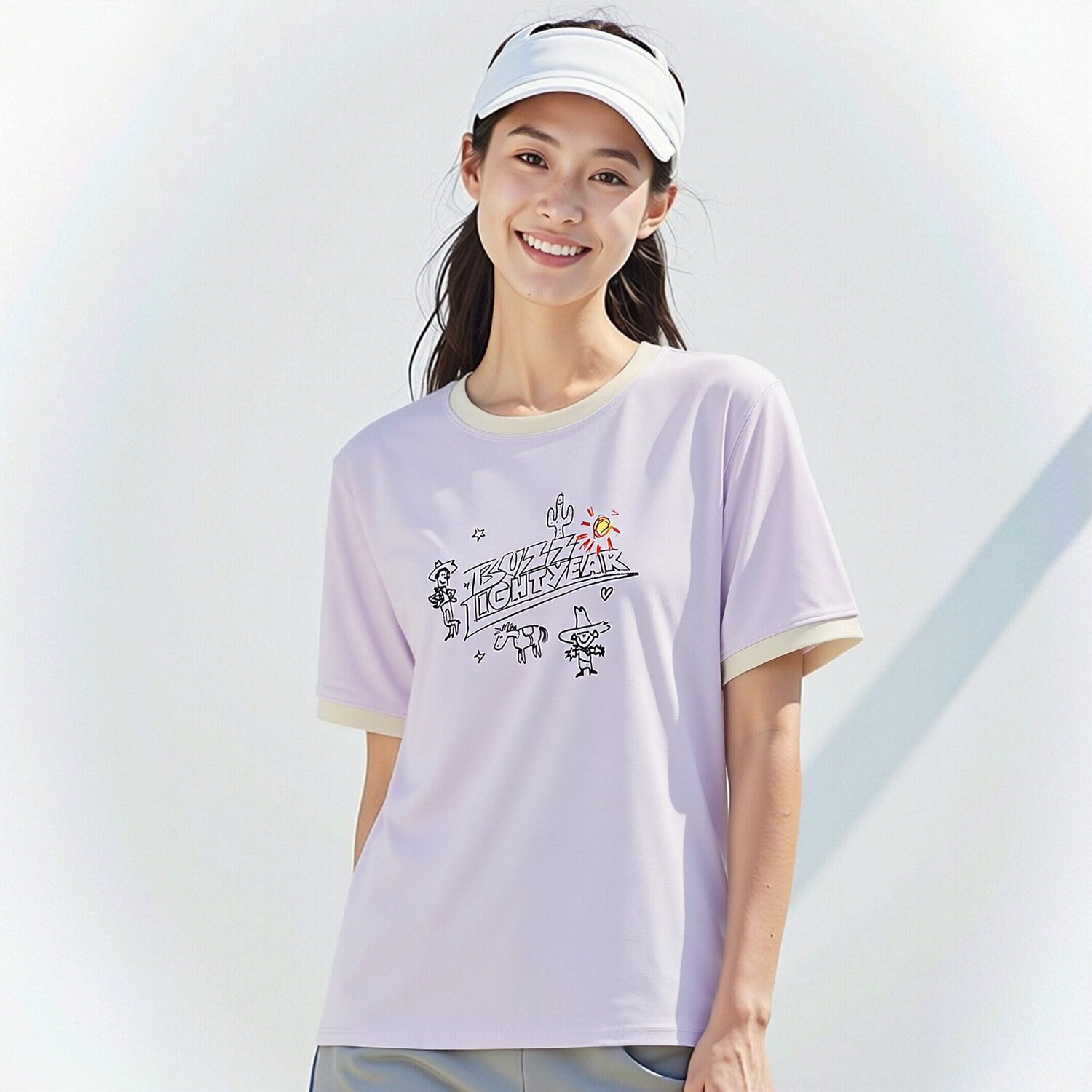 李宁女子亲肤透气短袖T恤