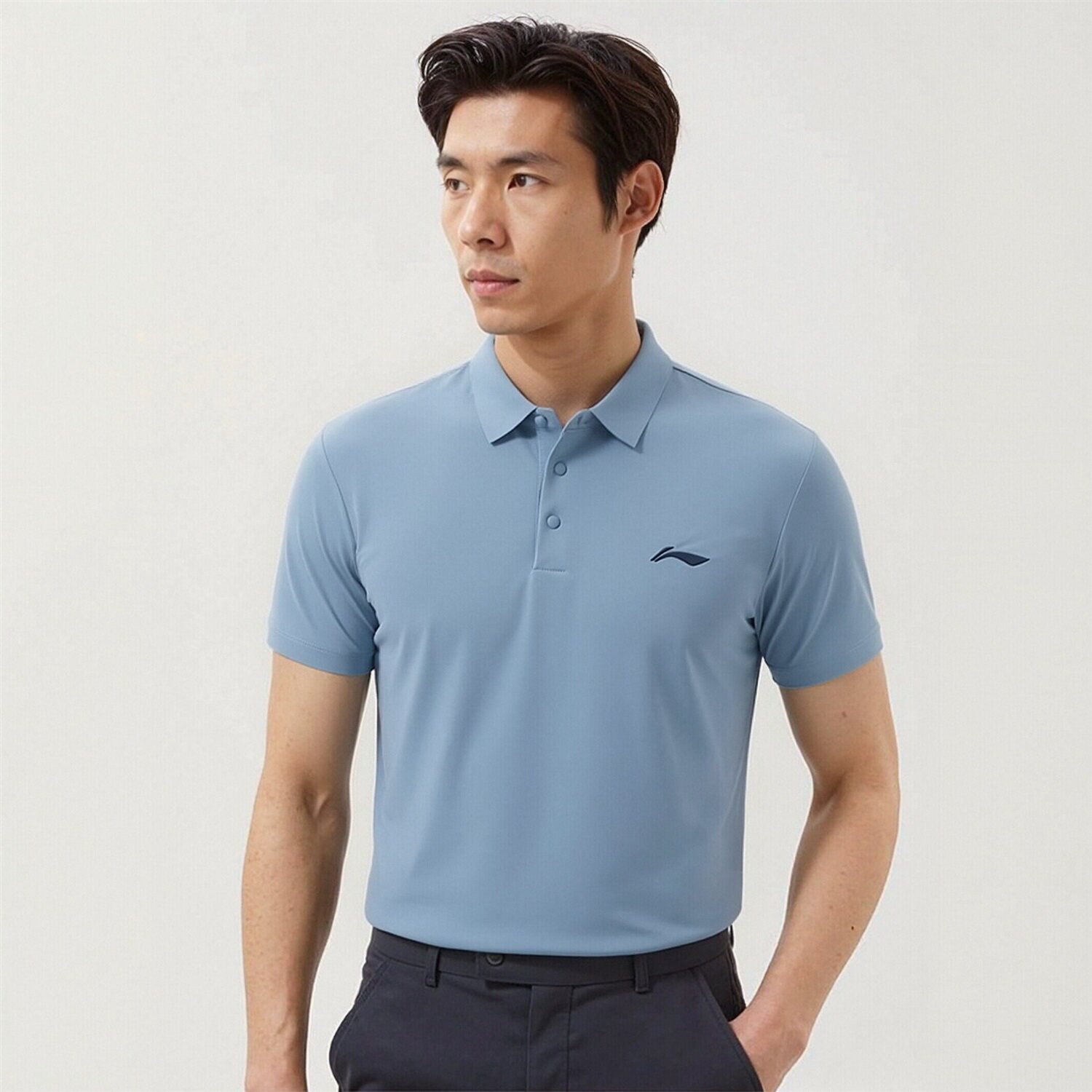 李宁短袖POLO衫男士2026健身冰感防晒舒适吸湿排汗翻领T恤APLW151