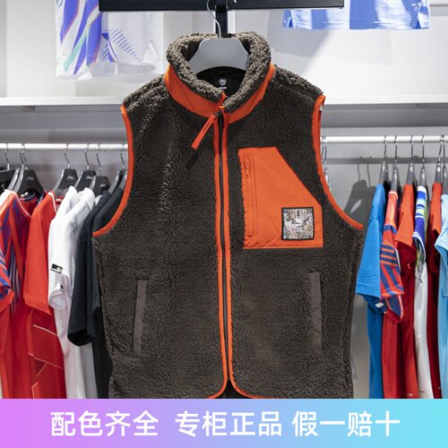李宁针织马甲加绒保暖