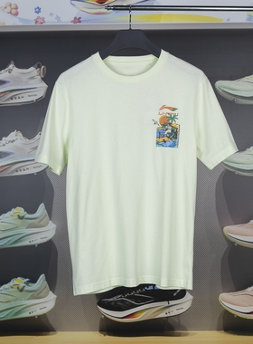 李宁男子短袖T恤2023夏季运动潮流系列吸汗舒适短袖文化衫AHST177