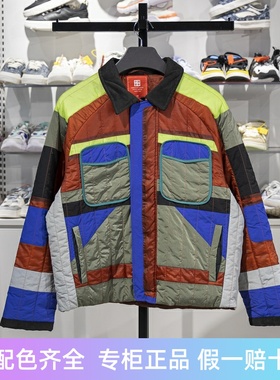 中国李宁短款棉服男子冬季运动时尚系列翻领宽松休闲外套AJMP041