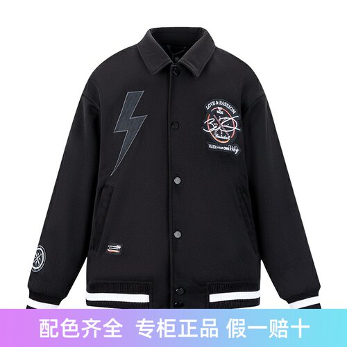 李宁运动休闲男子翻领棉夹克
