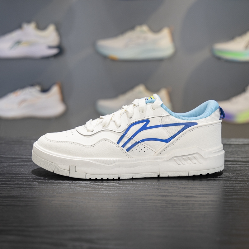 李宁COMMON 80S男子板鞋2025秋季反光舒适软弹经典休闲鞋AGCV207