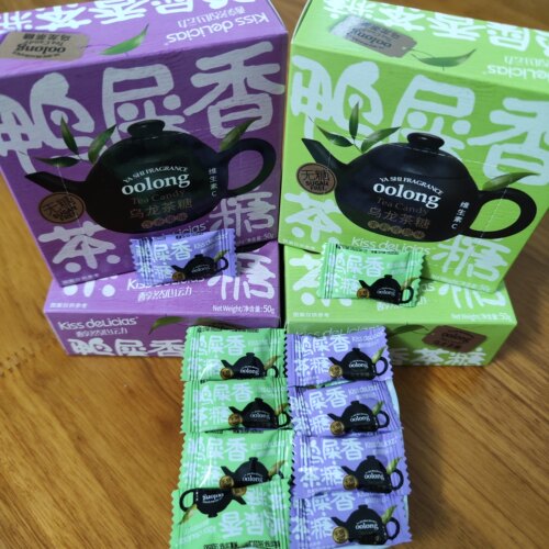 醇然心动无糖维C薄荷糖乌龙茶糖50g*3盒鸭屎香茉莉青提百香果味