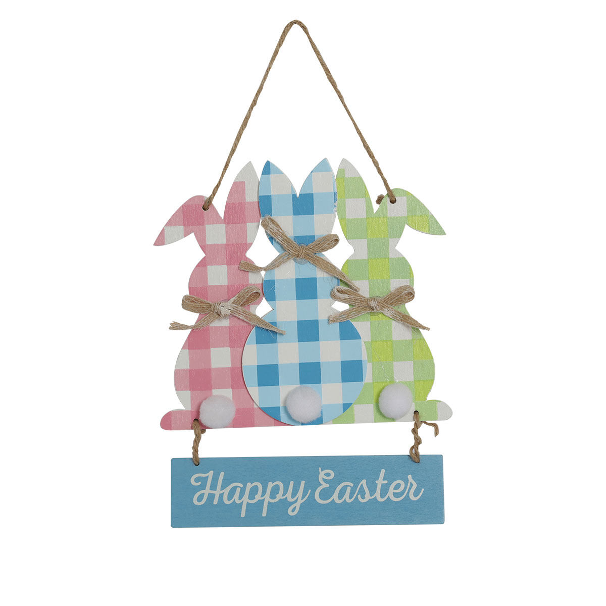 easter复活节木质兔子bunny挂板吊件美式装饰礼品22厘米高包邮