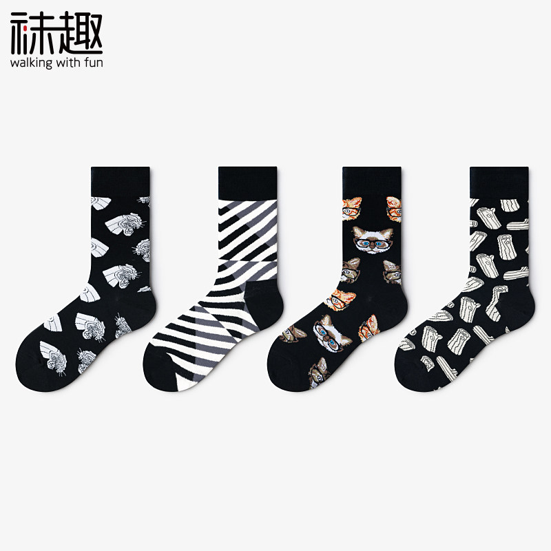 袜子男中筒袜男士运动