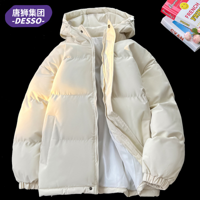 唐狮集团DESSO男士外套2025新款棉衣秋冬季男生加厚保暖连帽棉服