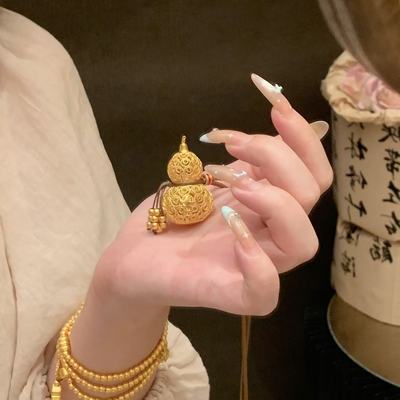 paula时序 新中式国潮风丨新款福禄欢喜花丝葫芦项链 S048