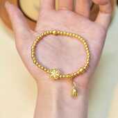 重生小元 宝Paula古法传承六相花手链莲蓬福子女小众女生礼物S004