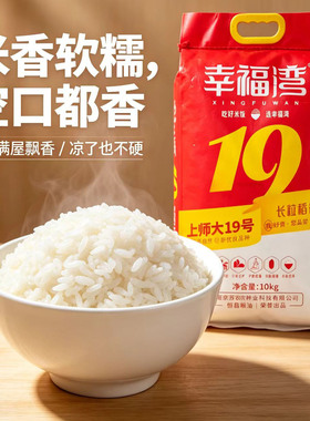 新品上师大19号长粒稻香米幸福湾大米猫牙米香软糯大米煲仔饭10kg