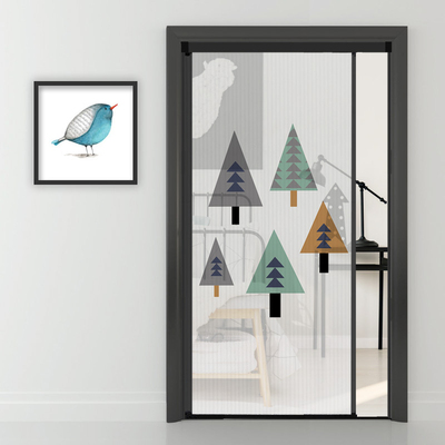 优诗曼新款儿童防蚊纱窗门折叠移门隔断纱网门厨房阳台卧室推拉门